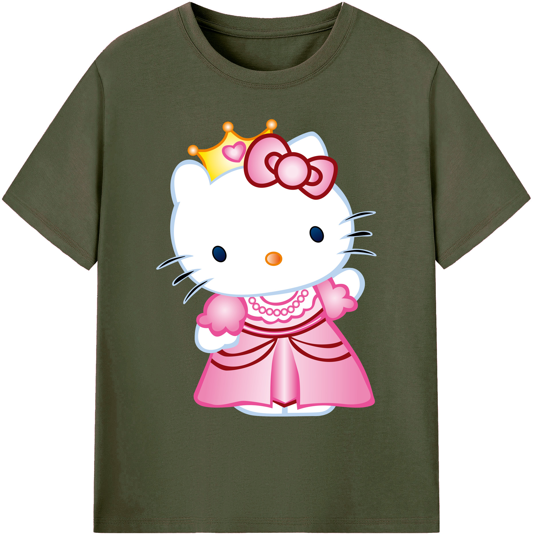 （画像用） Hello Kitty ハローキティ 綿100％ メンズ半袖Tシャツ｜肌触りやわらか＆通気性